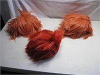 3 Cosplay Whigs - 2 Orange, 1 Red