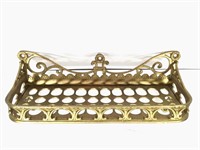 Ornate Brass Color Wall Mount Rack