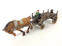 Large Cast Iron Beer Delivery Wagon