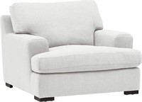 Down-Filled Oversized Living Room Armchair, Pearl