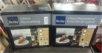 2 boxes of Denny 4-piece placesetting
