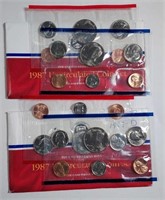 1987 & 1987  US. Mint Uncirculated sets
