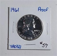1961  Franklin Half Dollar   Proof