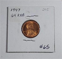 1947  Lincoln Cent   MS-64  RB