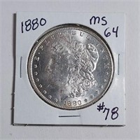 1880  Morgan Dollar   MS-64