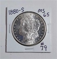 1880-S  Morgan Dollar   MS-65