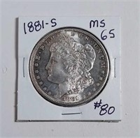 1881-S  Morgan Dollar   MS-65