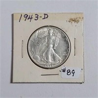 1943-D  Walking Liberty Half Dollar   Unc