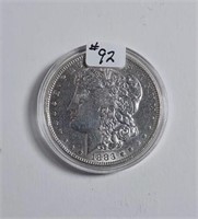 1883  Morgan Dollar   AU