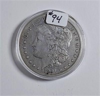 1891-CC  Morgan Dollar   F