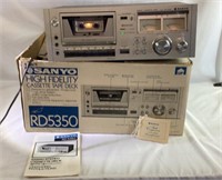 Vintage Sanyo RD5350 stereo cassette deck Mint