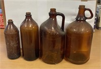 Four Clorox Brown Bottles / No Shipping