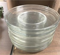 10-15 Clear Glass 8" Plates / No Ship