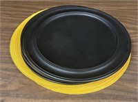 Four Pier 1 Plate Chargers / Yellow Trivette
