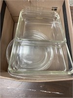 6 Pyrex Dishes All Clear Glass. / No Ship