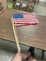 Four 32" American Flags.  No Shipping