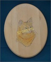 Cat Custom wood wall carving