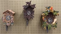 Three Cuckoo Clocks