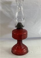 Vintage red flash 18 inch kerosene lamp