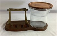 Vintage tobacco pipe holder and humidor