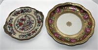 Three Crown German Hand Painted Plates