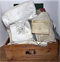 Box of Lace Table Linens