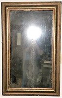 Antique Wood Framed Mirror with Silvering