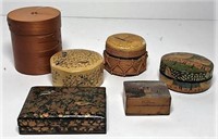 Wood Trinket Boxes Some Have Lacquer Finish
