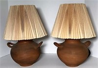 Pair of Terracotta Table Lamps