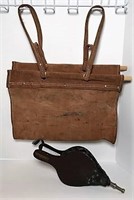 Leather Log Carrier and Wood Bellows