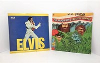 Vintage Beach Boys and Elvis Albums