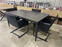 Hampton Bay Metal patio table 68 x 40 with four