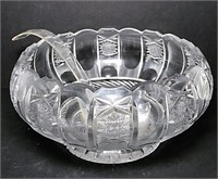 Footed Crystal Punch Bowl
