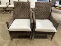 Two patio dining chairs