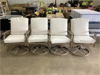 Four swivel patio chairs
