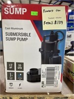 Submersible sump pump 1/2 HP