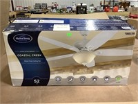 52 inch white finish ceiling fan Missing Globe