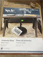 Style selection umbrella base black finish