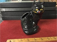 Black cat planter 6” tall