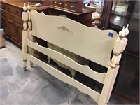 French Provincial full bed with rails