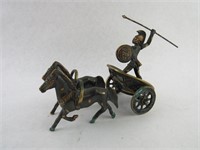 Brass Roman Chariot Warrior