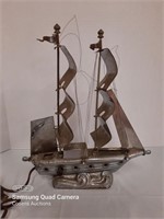 Vintage Tall Ship Radio Lamp. c1940