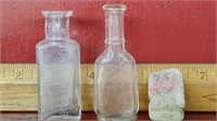 Pair of small Early Medicine bottles.