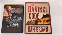 Two Dan Brown hardcovers.