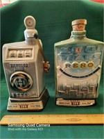 Kentucky straight Bourbon whiskey ceramic bottles