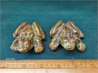 Dirty Ceramic Frogs, male and female