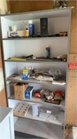 Wooden Shelf Cabinet with Contents