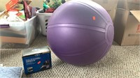 Ankle & Wrist Weights and a purple Workout ball