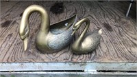 2 Brass Geese