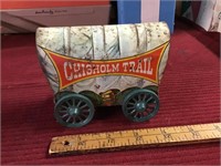 Metal Chisholm Trail covered wagon toy